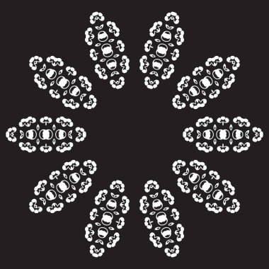 Sorunsuz vintage desen (döşeme). Sonsuz doku duvar kağıdı, desen dolgularını, web sayfası arka planı, yüzey dokuları için kullanılabilir. Retro tek renkli geometrik süsleme.