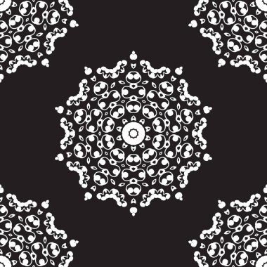 Sorunsuz vintage desen (döşeme). Sonsuz doku duvar kağıdı, desen dolgularını, web sayfası arka planı, yüzey dokuları için kullanılabilir. Retro tek renkli geometrik süsleme.