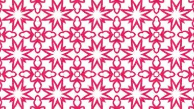 Kaleydoskop sıra desenleri. Soyut çok renkli hareketli grafik arka plan. Güzel parlak süsleme. Sorunsuz döngü.