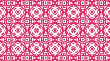 Kaleydoskop sıra desenleri. Soyut çok renkli hareketli grafik arka plan. Güzel parlak süsleme. Sorunsuz döngü.