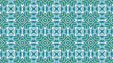 Kaleydoskop sıra desenleri. Soyut çok renkli hareketli grafik arka plan. Güzel parlak süsleme. Sorunsuz döngü.