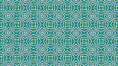 Kaleydoskop sıra desenleri. Soyut çok renkli hareketli grafik arka plan. Güzel parlak süsleme. Sorunsuz döngü.
