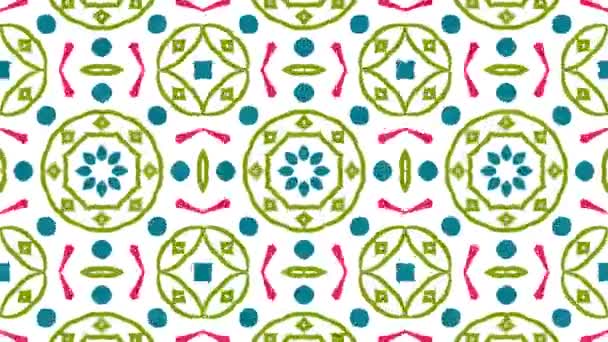 Kaleidoscope Sequence Patterns Abstract Multicolored Motion Graphics Background Beautiful Bright — Stock Video
