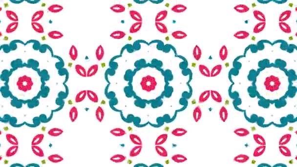 Kaleidoskop Sequenzmuster Abstrakte Mehrfarbige Bewegungsgrafik Hintergrund Schöne Helle Ornamente Nahtlose — Stockvideo