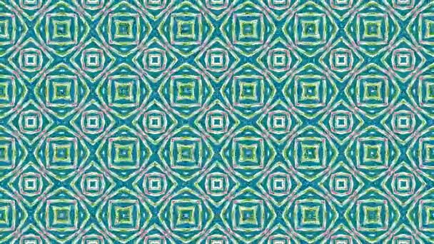 Kaleidoskop Sequenzmuster Abstrakte Mehrfarbige Bewegungsgrafik Hintergrund Schöne Helle Ornamente Nahtlose — Stockvideo