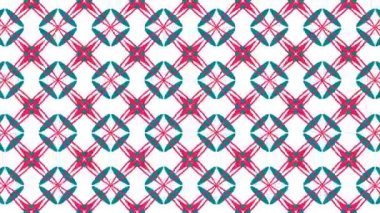 Kaleydoskop sıra desenleri. Soyut çok renkli hareketli grafik arka plan. Güzel parlak süsleme. Sorunsuz döngü.