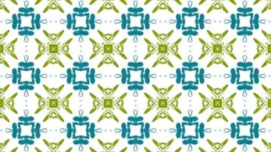 Kaleydoskop sıra desenleri. Soyut çok renkli hareketli grafik arka plan. Güzel parlak süsleme. Sorunsuz döngü.