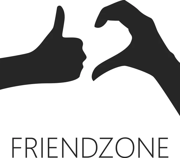 Friendzone sign symbol isolated on white background — Stock Vector