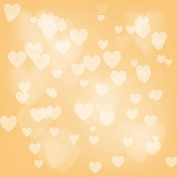 Vector amor fondo abstracto. Corazones brillantes bokeh luz San Valentín día — Vector de stock
