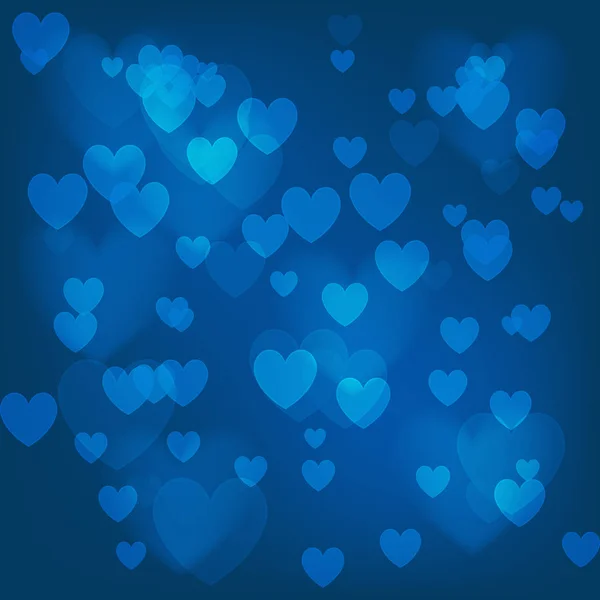 Vector liefde abstracte achtergrond. Glanzende harten bokeh licht Valentijnsdag — Stockvector