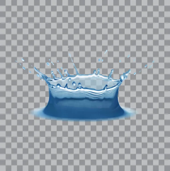 Vector illustratie realistische water splash geïsoleerd op transparante achtergrond — Stockvector