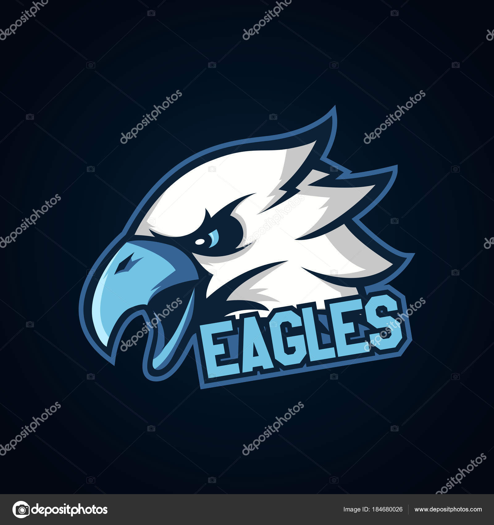 Design de logotipo de mascote eagles esport