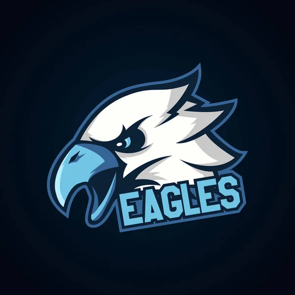 Modern professional logo for sport team. Eagle mascot. Eagles, vector symbol on a light background. — Stock Vector