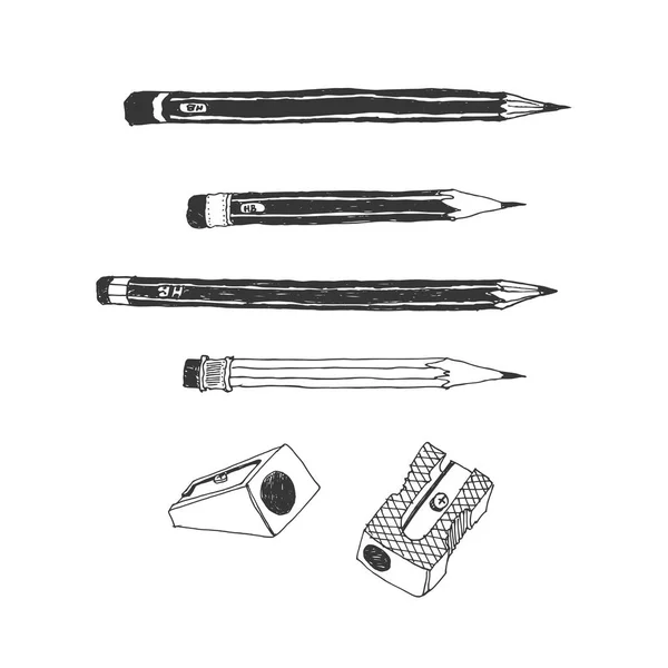 Hand drawn stationery set. — Stock Vector