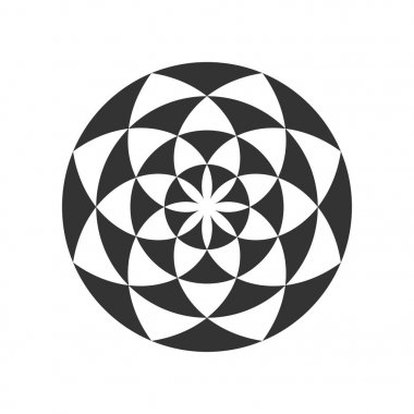 Dairesel fraktal tasarım öğesi