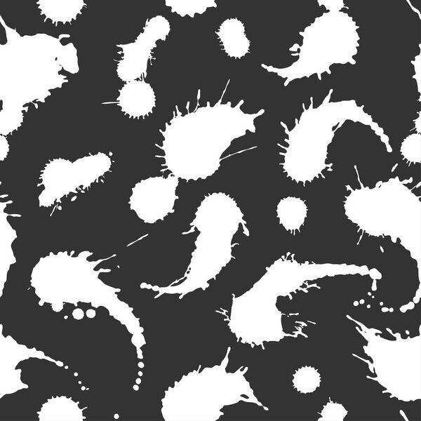 Abstract paint splashes and blots pattern.