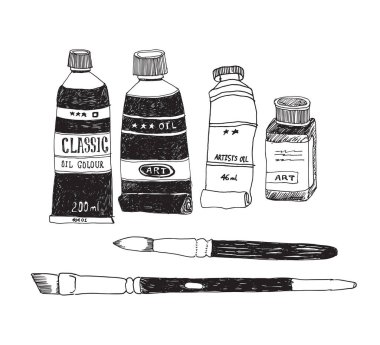 Elle çizilmiş resim araçları ve küme kaynakları