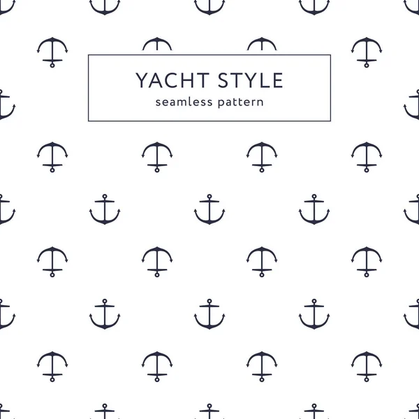 Anchor navy blue pattern — Stock Vector