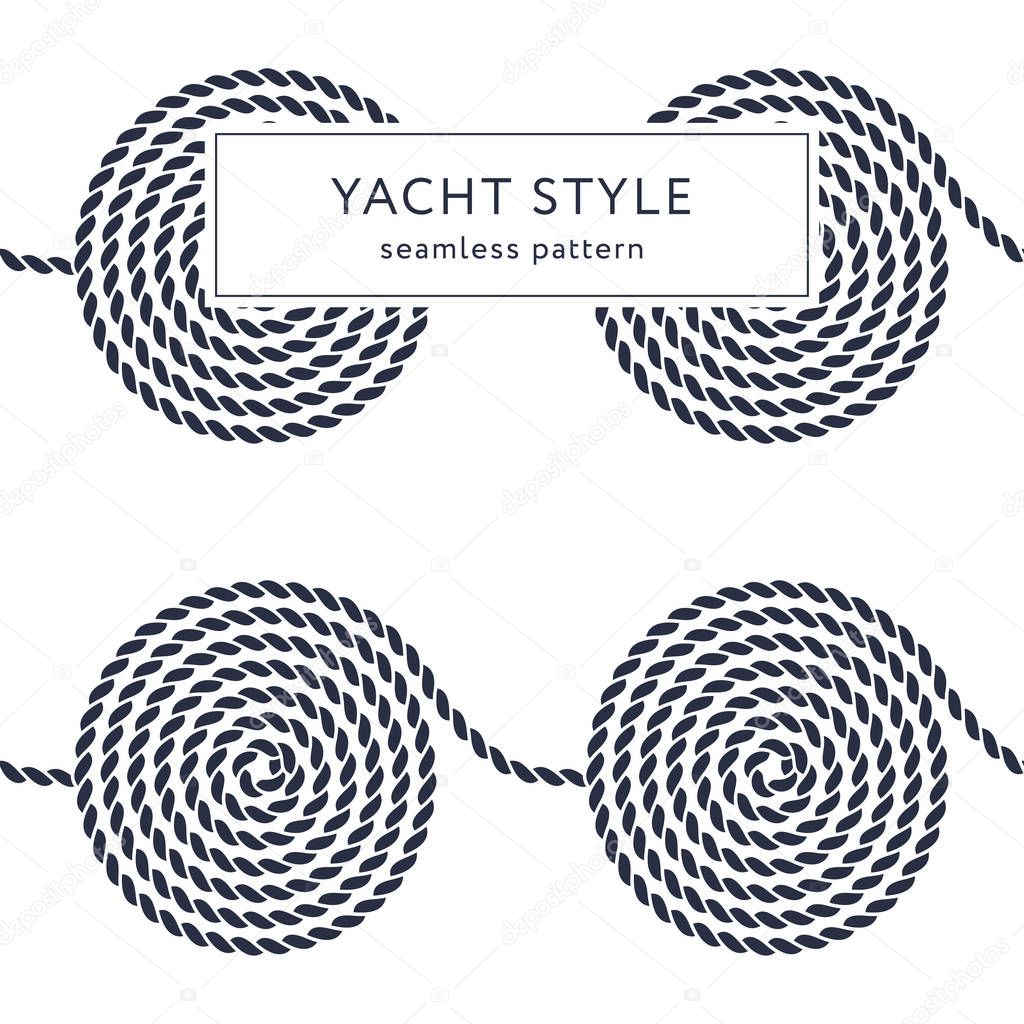 Rope spiral seamless pattern
