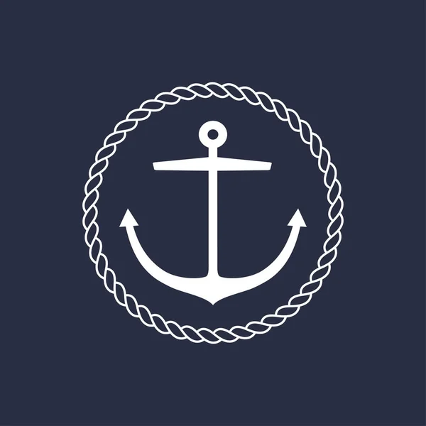 Design emblema di ancoraggio — Vettoriale Stock