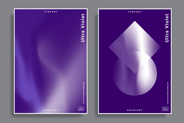 Plantillas de diseño con formas de gradiente vibrante — Archivo Imágenes Vectoriales