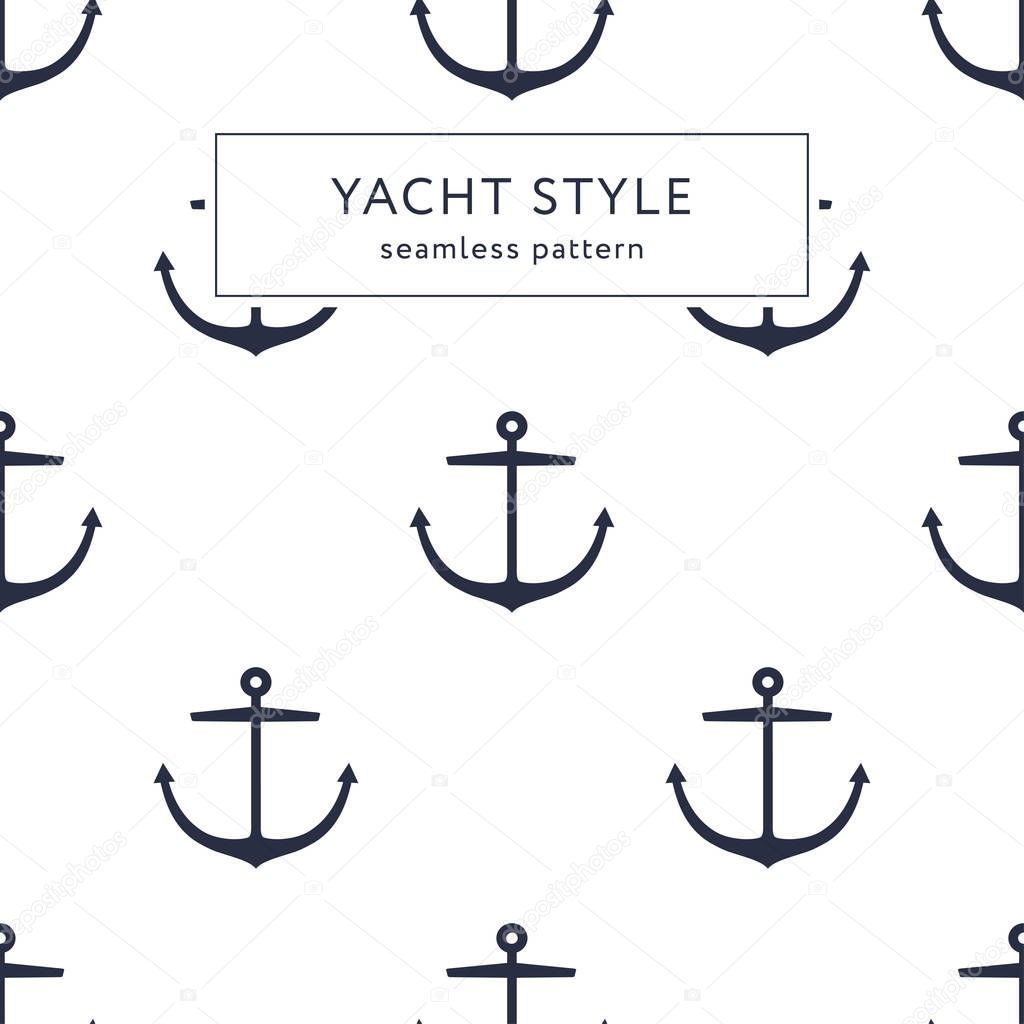 anchor navy blue pattern