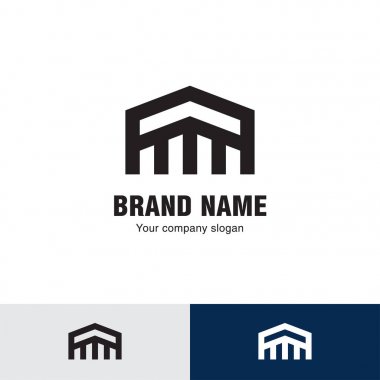 Basit çizgi ev logo