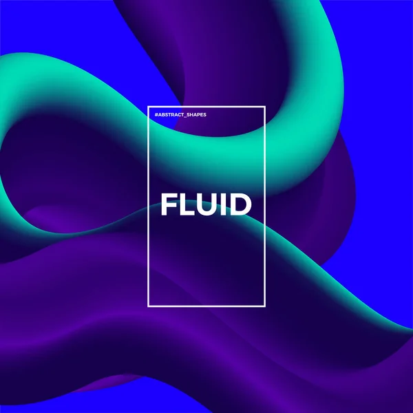 Modèle de conception abstrait avec des formes de flux 3d — Image vectorielle