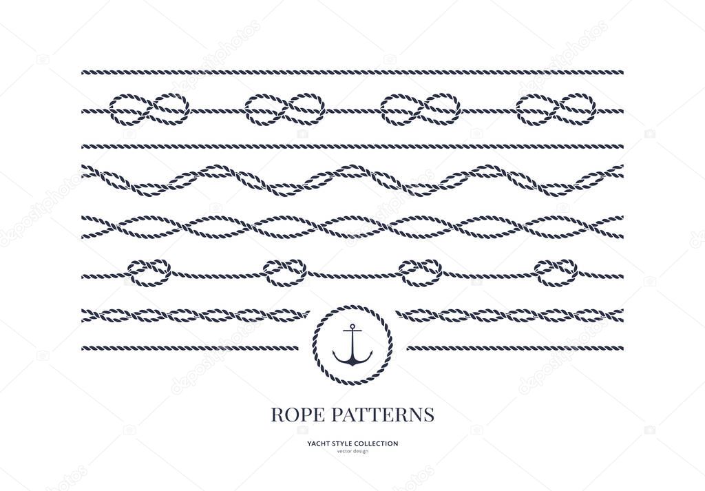 Nautical rope frames and bordes