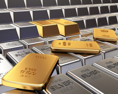 Gümüş ve Altın külçe satırları. 