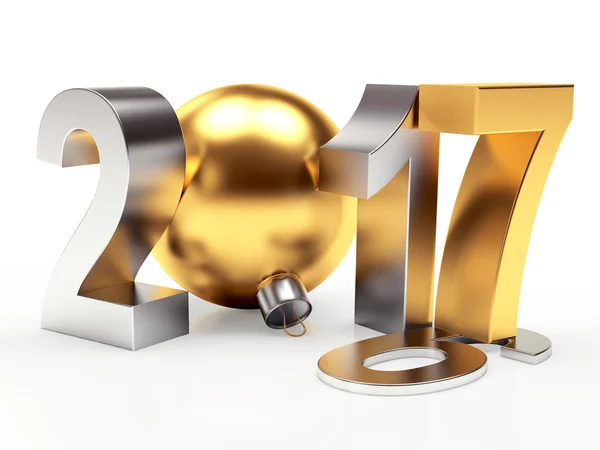 2016 2017 yeni yıl Beyaz tarihinde değiştirildi — Stok fotoğraf