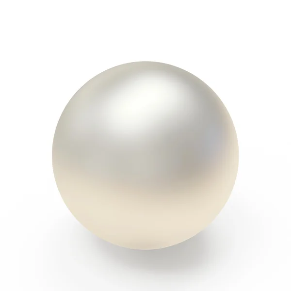 Geometric sphere or pearl on white — Stock fotografie