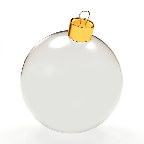 Decoração de Natal. Bola de Natal transparente de vidro — Fotografia de Stock