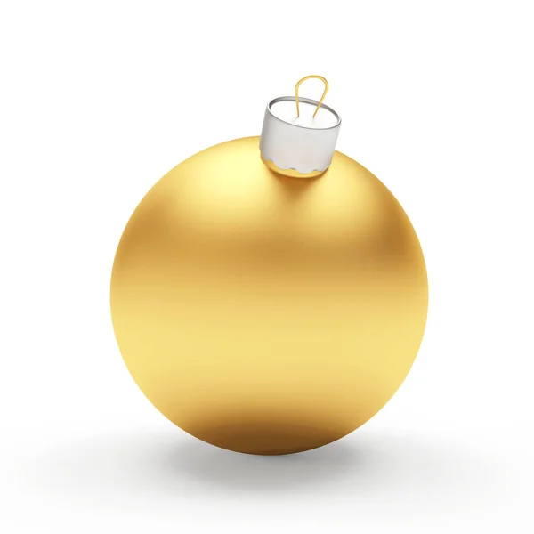 白地に金色のクリスマス ボール — ストック写真