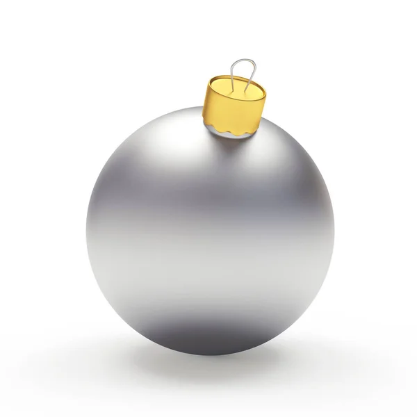 银白色的圣诞球 — 图库照片
