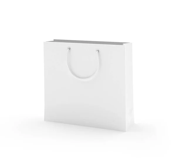 Bolsa blanca en blanco — Foto de Stock