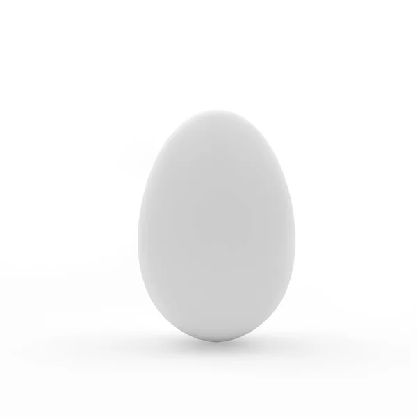 Huevo blanco aislado sobre blanco . —  Fotos de Stock