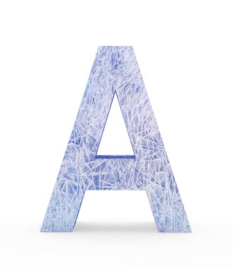 Beyaz buz harf A 