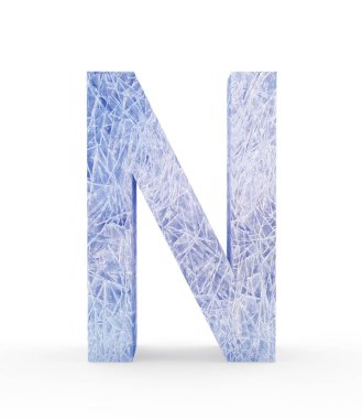 Beyaz buz harf N 