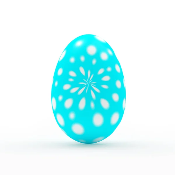 Ovo de Páscoa feito à mão azul — Fotografia de Stock