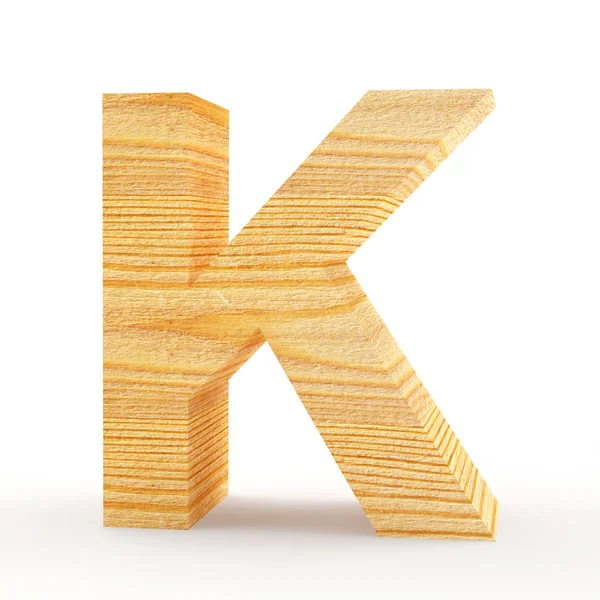 Hoofdletter K. houten alfabet — Stockfoto