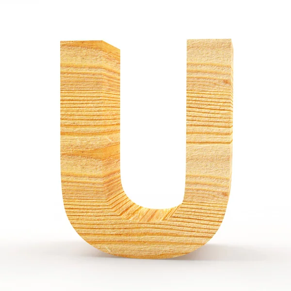 Capital letter U. Wooden alphabet — Stock Photo, Image