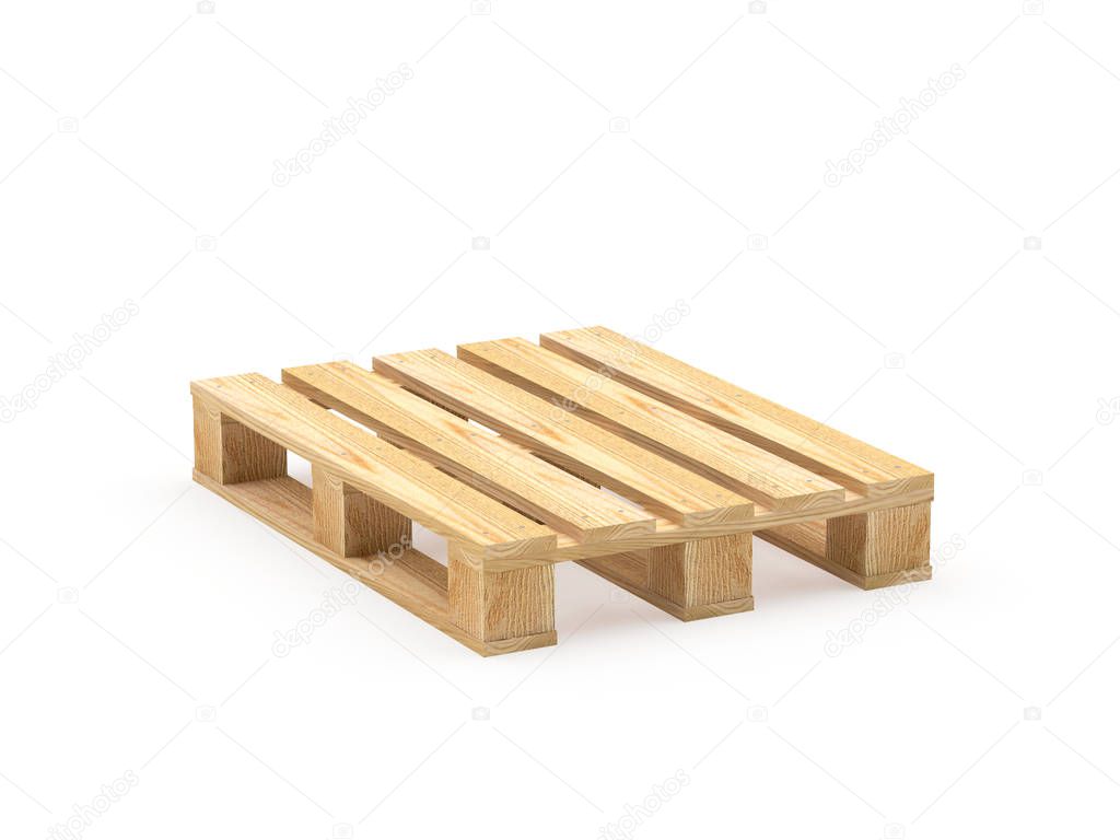 One wooden pallet 