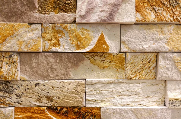 Nahaufnahme Der Steinmauer Schöne Textur Als Hintergrund — Stockfoto