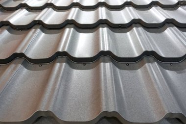    Çatı için arka plan olarak metal levha.                           