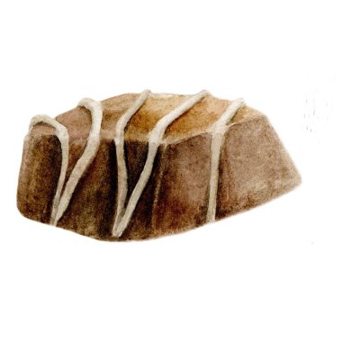 Suluboya kare çikolata şeker buzlanma ile