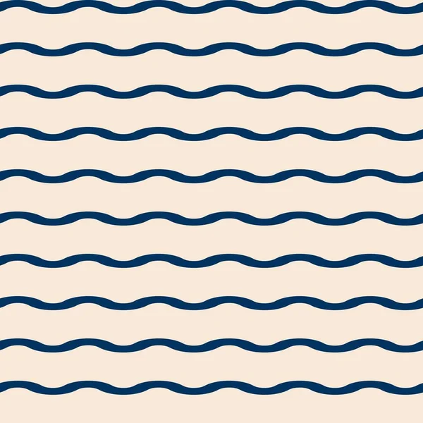 Бесшовный векторный морской рисунок с голубыми волнами — стоковый вектор