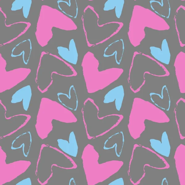 Basit kalpler Dikişsiz desen vektör. Sevgiliye arka plan