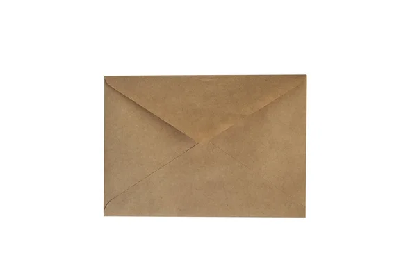 Envelope de papel kraft marrom isolado — Fotografia de Stock