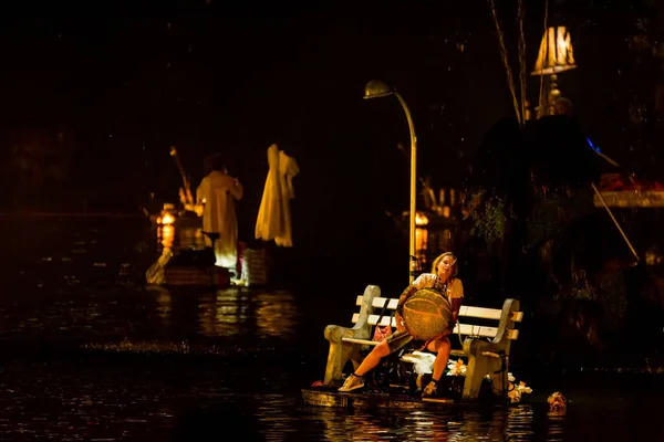 Bukarest Rumänien Juli 2018 Visa Vatten Grand Nocturnal Aquatic Parade — Stockfoto